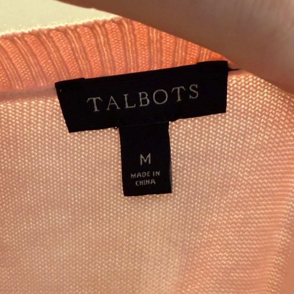 Talbots Light Pink Blouse with Gold Buttons - Picture 2 of 8